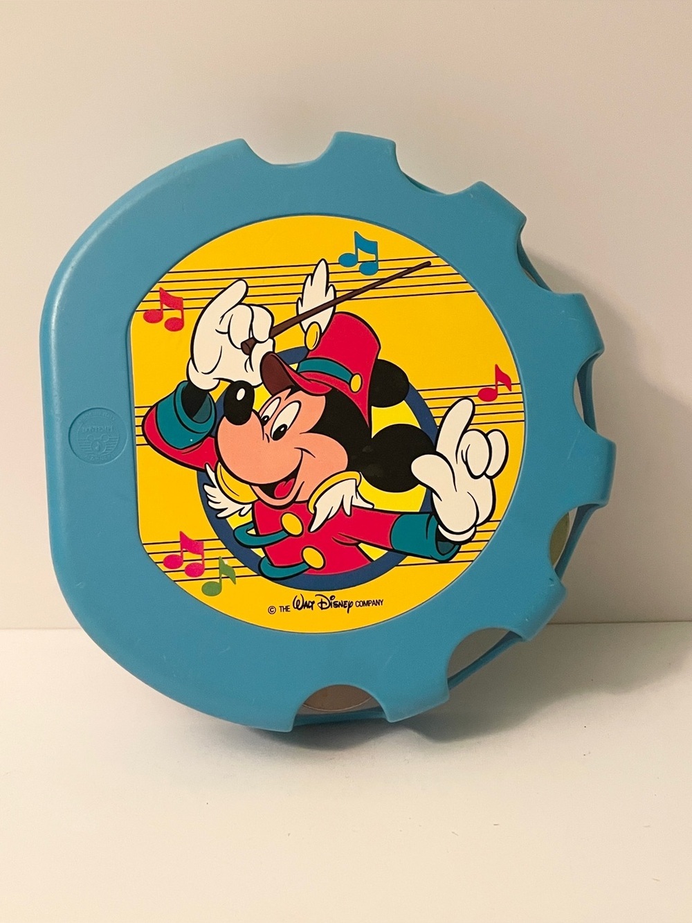 Vintage Disney Bontempi Mickey Mouse Marching Band Tambourine Toy
